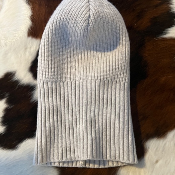Hand Knitted Balaclava Hat Merino Wool Muted Soft Gray - Picture 2 of 5